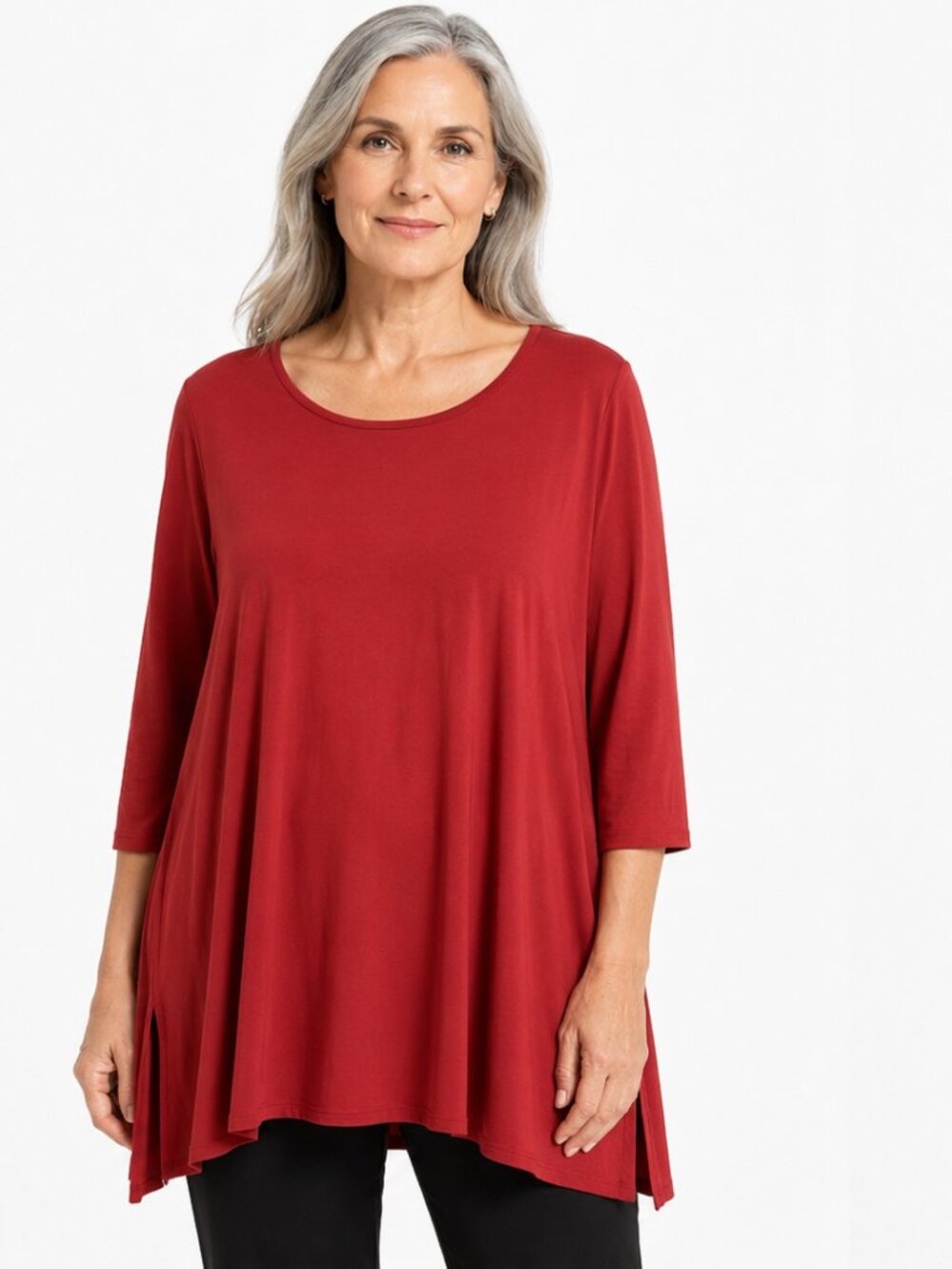 Eileen Fisher Brick Red Boxy Tunic – Women's Plus Size 2X - Pre Owned Excellent